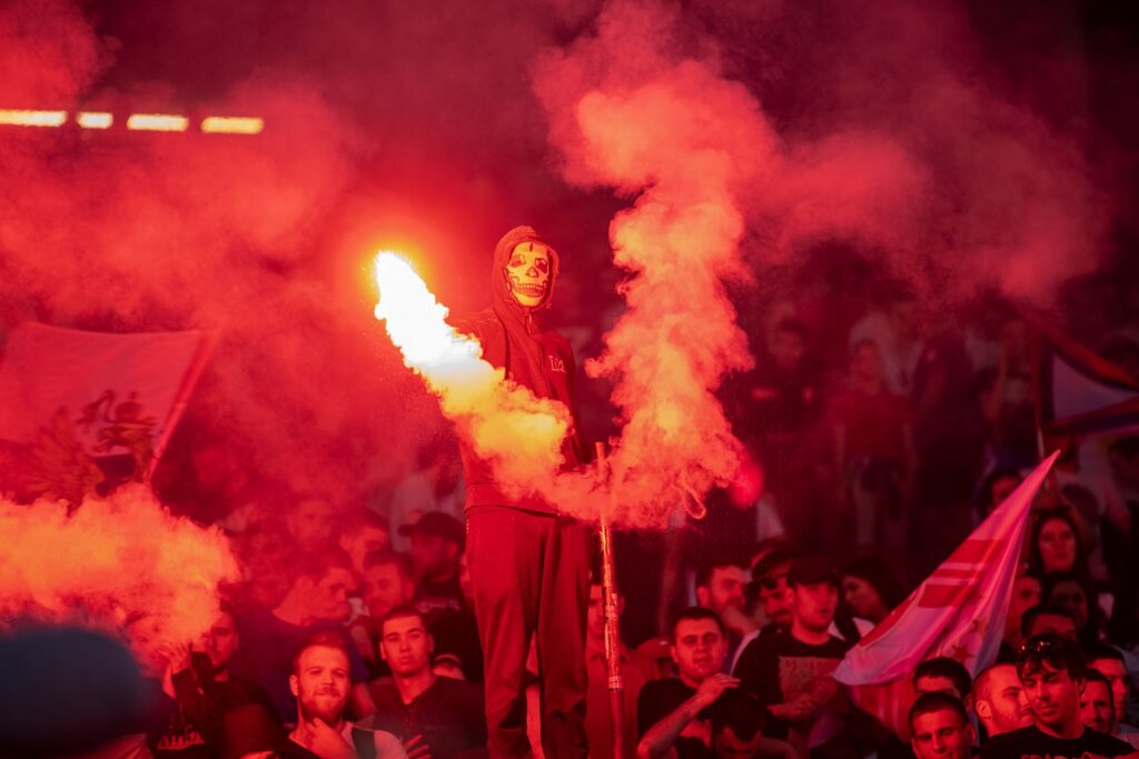 Pyros Fußballfans